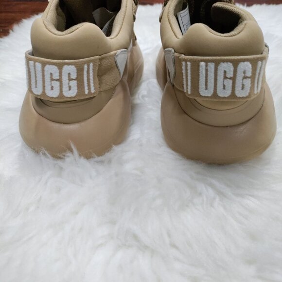UGG Women's Sand/White LA Alto Cloud Lace Platform Fashion Sneaker Size 6 - Picture 11 of 13
